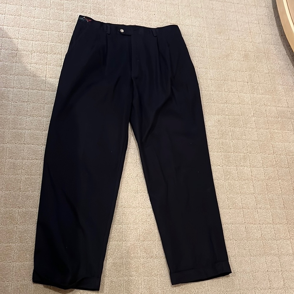 Greg Norman, black cotton pants